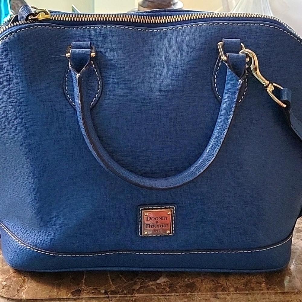 Dooney and Bourke Zip Zip Satchel - Marine Blue